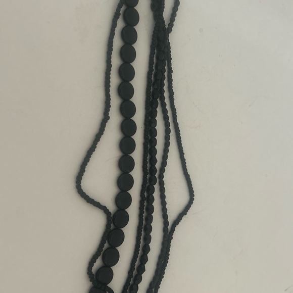 Beaded Choker Necklace Multi Strand Black Premier Designs - Picture 3 of 6
